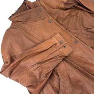 Adventure Bound Leather Jacket Mens XL Bomber Brown Wilsons Thinsulate Vintage